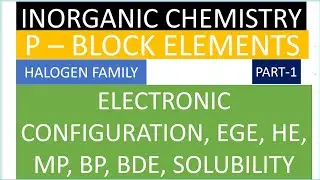HALOGEN FAMILY PART   1   JEE, NEET