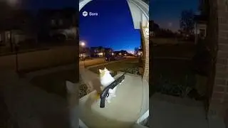 Cat accidentally fires off owners shotgun  🐱 #sora2