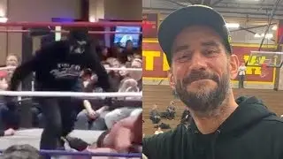 CM PUNK SHOWS UP TO INDY SHOW IN MASK! (CONTAINS FOOTAGE)