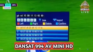 How to add boss key  ptv sports for dansat 994AV MINI HD receiver