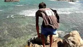 Cliff jumping, Galle, Sri Lanka