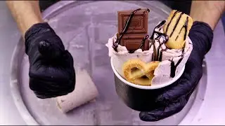 FRIGOR LAIT - How to make an Ice Cream roll -Chocolate Frigor - with Family Ice Rolls