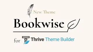 Bookwise Author Theme for Thrive Theme Builder
