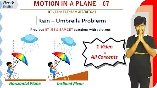 MOTION IN A PLANE 07//RELATIVE VELOCITY 02//RAIN-MAN PROBLEMS//IIT-JEE/EAMCET/CLASS11/PHYSICS
