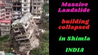 Massive Landslide causes building collapsed in Shimla, Himachal Pradesh in  INDIA on 30-09-2021