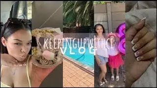 VLOG: keepingupwithci | little sisters party | nail app | hair app | try on haul