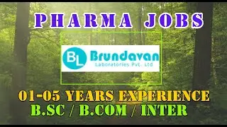 Brundavan Laboratories &ndash; Walk-In Interviews on 27th &ndash; 31st May-2024 in Telugu