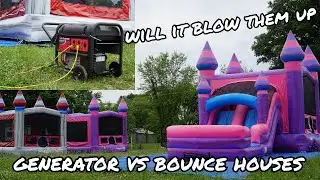 Powermate Coleman 6250 testing on bounce houses