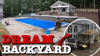 Stunning Backyard Makeover: Fiberglass Pool, Hot Tub, Pavers, and More!