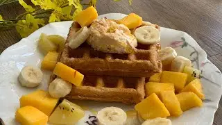 recette de gaufres facile &agrave; faire| easy to make waffle #resepte#food#recette#d&eacute;lice#sweet