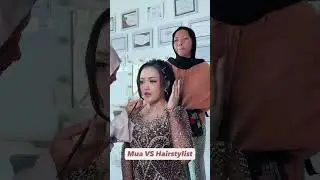 MUA VS HARTYLIST🤭🤭#шорты #riaspengantin