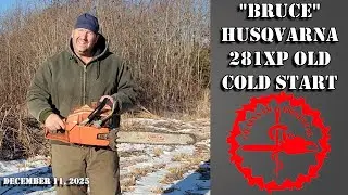 (Гэри) Husqvarna 281XP, старый двигатель, холодный запуск #husqvarna #husqvarnachainsaws #chainsaw