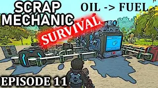 Automated Gasoline Production Outpost | Scrap Mechanic Survival - Episode 11