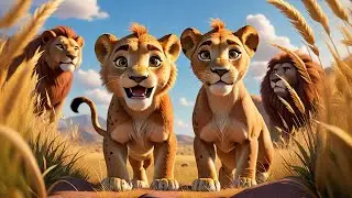 Four Little Lions Roar with Pride | Jungle Animal  Kids | Fun Counting Rhyme & Preschool Learning