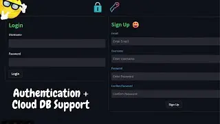 Streamlit Login and Sign Up (User Authentication) with Cloud Database Support