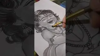 Cute Little Krishna Drawing | Pencil Sketch Art #KrishnaKrishna#BalKrishna #PencilSketch#LordKrishna