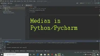 how to get median in pycharm | how to take median in python | finding median value in pycharm/python