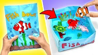 DIY Special Learning Kit 🐙 Paper Fish Bowl || EASY KIDS CRAFTS