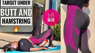 UNDER BUTT Isolation And HAMSTRING Exercises~The Best Booty Lift (Banana Rolls) FIX At Home