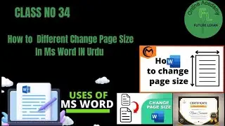 How to Different Change Page Size in Ms world in Urdu #Class 33#Free course computer with certificat
