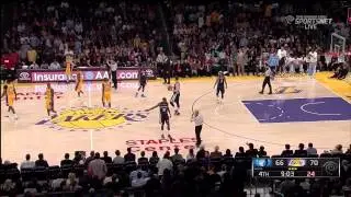 04 05 2013   Grizzlies vs  Lakers   Earl Clark Blocks Quincy Pondexter Dunk