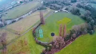 Drone flight over Tutbury , east staffordshire. 