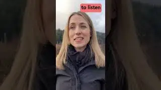 English Verbs: hear or listen? 👂 #shorts #hear #listen