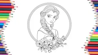 Disney princess Elsa drawing, Elsa Anna cartoon drawing colouring and painting, Frozen Princess