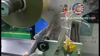 Mooncake flow pillow bag film wrapping sealing packaging machine testing video