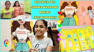 DIY Paper Doll Summer Wardrobe 🤩 ⭐ Quiet Book Made With Paper /FREE PRINTABLES/Kate Made Easy Crafts