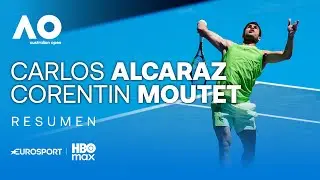Carlos Alcaraz vs Corentin Moutet | HIGHLIGHTS Y RESUMEN | Open de Australia 2026 | Tercera ronda
