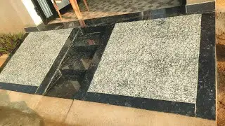 My House Granite Ramp Design Black White Granite Combanation #sankhavlogs #granite #shortvideo