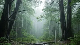 Relaxing rain with calm song save hut by kirby super star in the florest.#sleepingmusic​ #sleepmusic