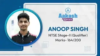 Anoop Singh - NTSE Stage 2 (Qualifier) 2021 | Aakash BYJU'S