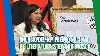 Anuncio del 16&ordm; Premio Nacional de Literatura Stefania Mosca
