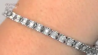 Silver Diamond Set 1.00CT Tennis Bracelet - UD3225