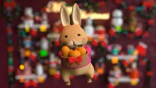 🐰 Day 24 | Sweet Bunny with Carrot Basket 🎁 | Christmas Eve Advent
