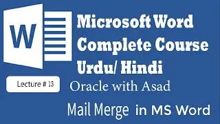 How to use Mail Merge in MS Word -Urdu/ Hindi