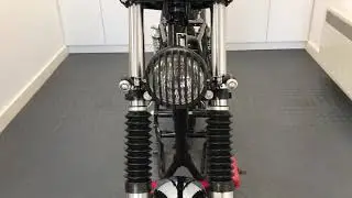 5195 High Quality Matt Black & Silver Brushed Ally Bullet LED Custom Retro VIntage Motorbike Indicat