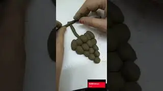 DIY making mini grapes with clay Mitti#chiknimitti#shorts