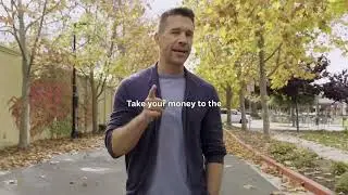 A.J. Kirsch in a Robin Hood Gold commercial (walk n' talk, 2025)