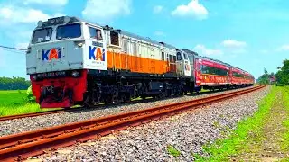 TOP KOMPILATION 7  in 1 High SPEED and SUPER Fast Train Videos | Diesel Trains | Indonesian Railways