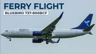 NEW Bluebird Nordic 737-800BCF Ferry Flight from Cairo to EMA!