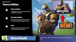 *NEW* THANOS & INFINITY GAUNTLET GAMEPLAY in (Fortnite: Battle Royal)