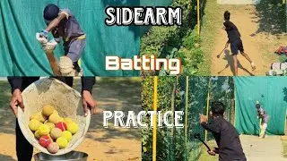 Sidearm batting practice with tennis ball 🔥 😱 #shorts #youtubeshorts #fastbowling #new 