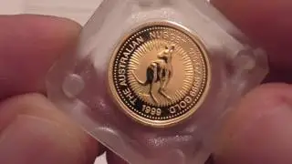 Инвестиция в золото.Золотой Австралийский кенгуру,1/10 унции,проба 9999.
