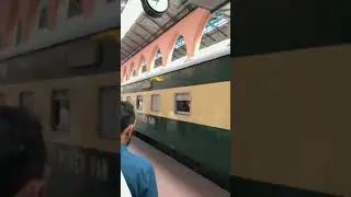Train arriving at Lahore railway station, Punjab Pakistan