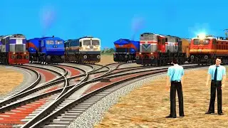 SIX TRAINS AT RAILROAD CROSSING | BUMPY #railway Video | Amazing Rail Cross