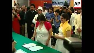 Gay couples from around Mexico come to be legally married