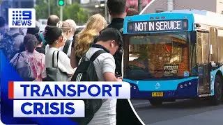 Sydney commuters left stranded as bus services are cancelled everyday | 9 News Australia
